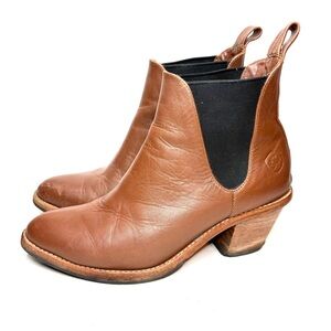 Poppy Barley Tan Leather Ankle Booties